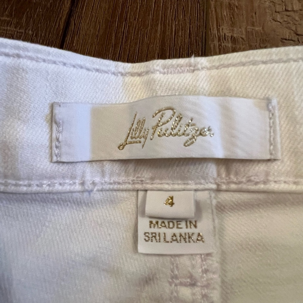 Lilly Pulitzer 29" South Ocean High-Rise Skinny Jean Sz 4 White Dbl Raw Hem New - Picture 2 of 8